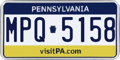 PA license plate MPQ5158