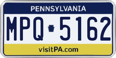 PA license plate MPQ5162