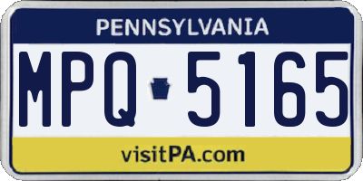 PA license plate MPQ5165