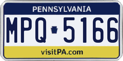 PA license plate MPQ5166