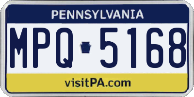 PA license plate MPQ5168