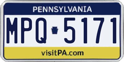 PA license plate MPQ5171
