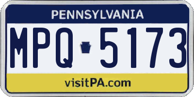 PA license plate MPQ5173