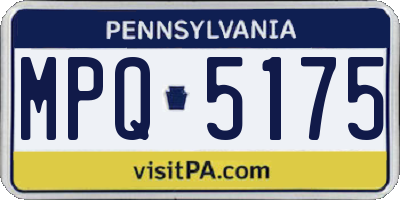 PA license plate MPQ5175