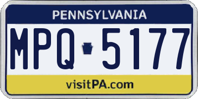 PA license plate MPQ5177