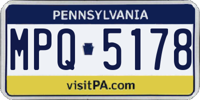 PA license plate MPQ5178