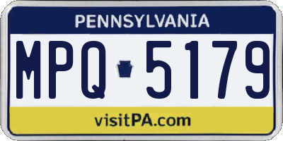 PA license plate MPQ5179