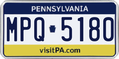PA license plate MPQ5180