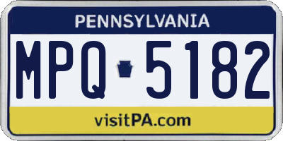 PA license plate MPQ5182