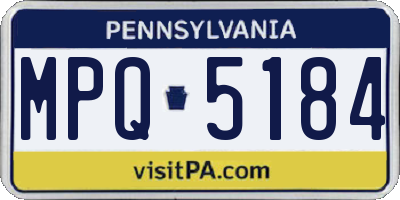 PA license plate MPQ5184