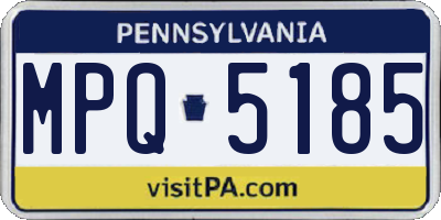PA license plate MPQ5185