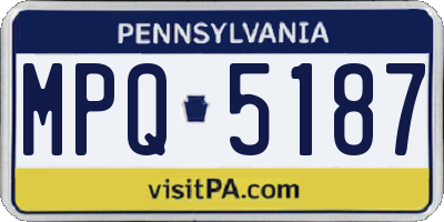 PA license plate MPQ5187