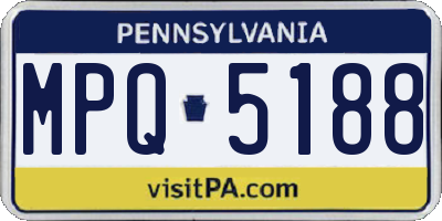 PA license plate MPQ5188