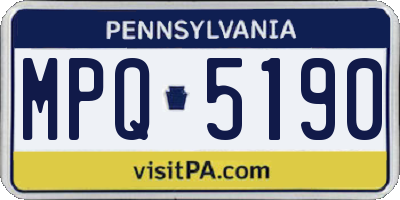 PA license plate MPQ5190