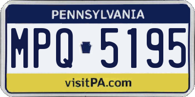 PA license plate MPQ5195