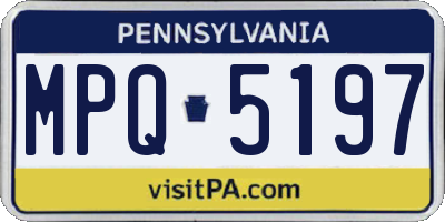 PA license plate MPQ5197
