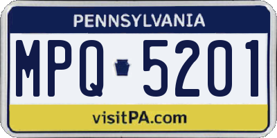PA license plate MPQ5201