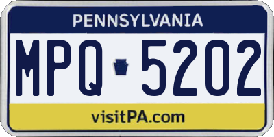 PA license plate MPQ5202