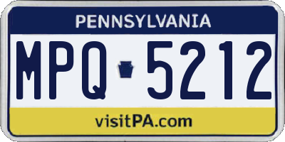 PA license plate MPQ5212