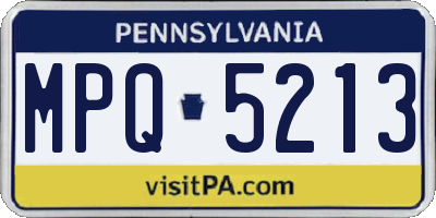 PA license plate MPQ5213