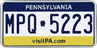 PA license plate MPQ5223