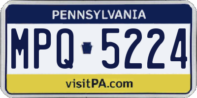 PA license plate MPQ5224