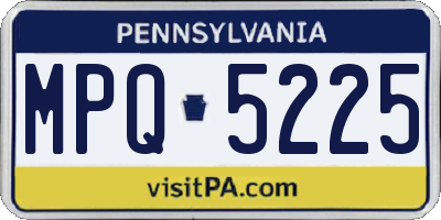 PA license plate MPQ5225