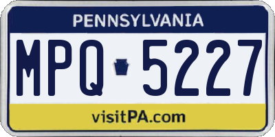 PA license plate MPQ5227