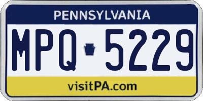 PA license plate MPQ5229