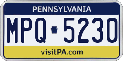 PA license plate MPQ5230