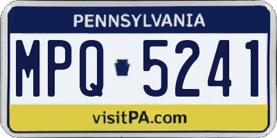 PA license plate MPQ5241