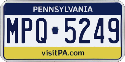 PA license plate MPQ5249