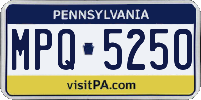 PA license plate MPQ5250