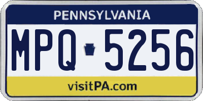 PA license plate MPQ5256