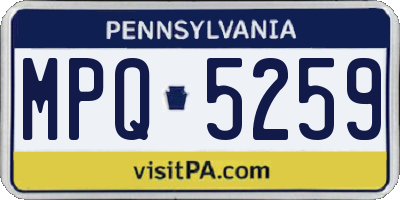 PA license plate MPQ5259