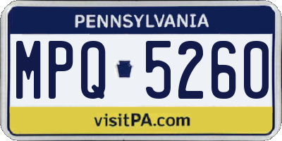 PA license plate MPQ5260