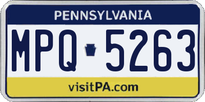 PA license plate MPQ5263