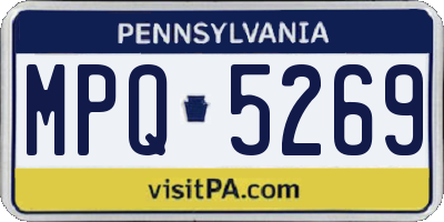 PA license plate MPQ5269