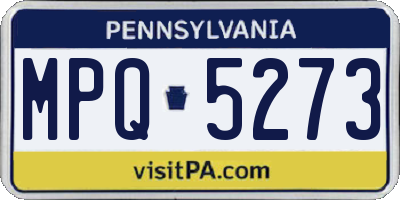 PA license plate MPQ5273