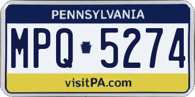 PA license plate MPQ5274