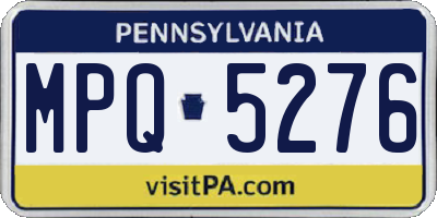 PA license plate MPQ5276