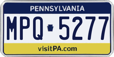 PA license plate MPQ5277