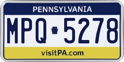 PA license plate MPQ5278