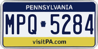 PA license plate MPQ5284