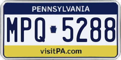 PA license plate MPQ5288