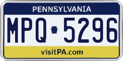 PA license plate MPQ5296
