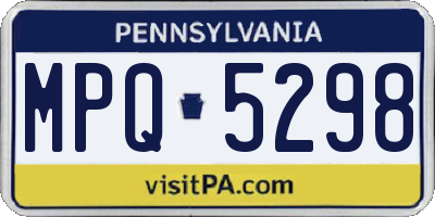 PA license plate MPQ5298
