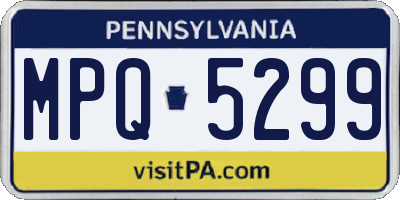 PA license plate MPQ5299