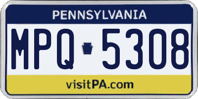 PA license plate MPQ5308