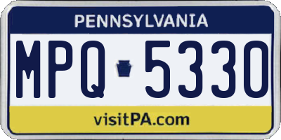 PA license plate MPQ5330
